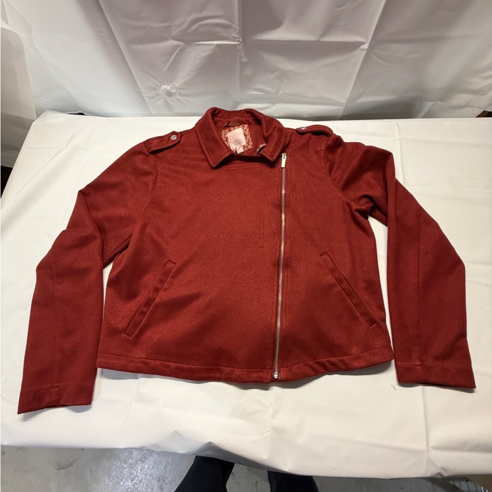LC Lauren Conrad Rust Moto Jacket